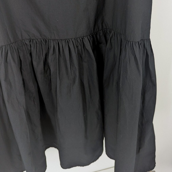 The Drop Ilana‎ Maxi Dress Women Medium Black Tiered Minimalist Prarie Goth New - Picture 2 of 7